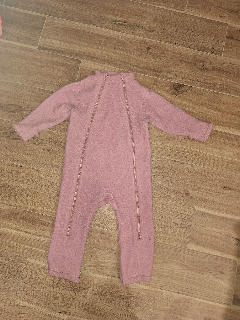Salopeta overall lână merinos 12 18 luni 80 cm