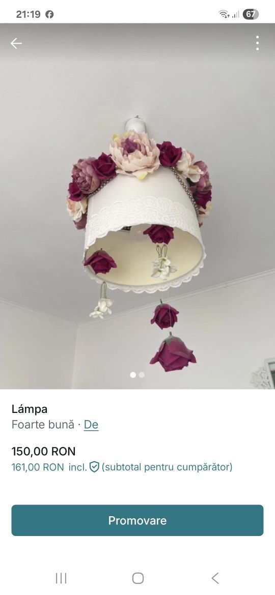 Lampa cu flori .