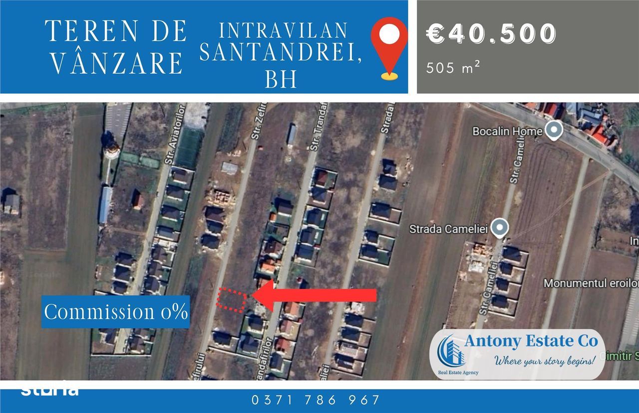 Antony Estate | Teren Intravilan de vanzare- Santandrei