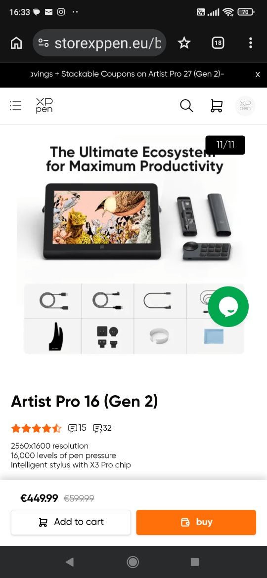 Xp-Pen Artist pro16(gen2)
