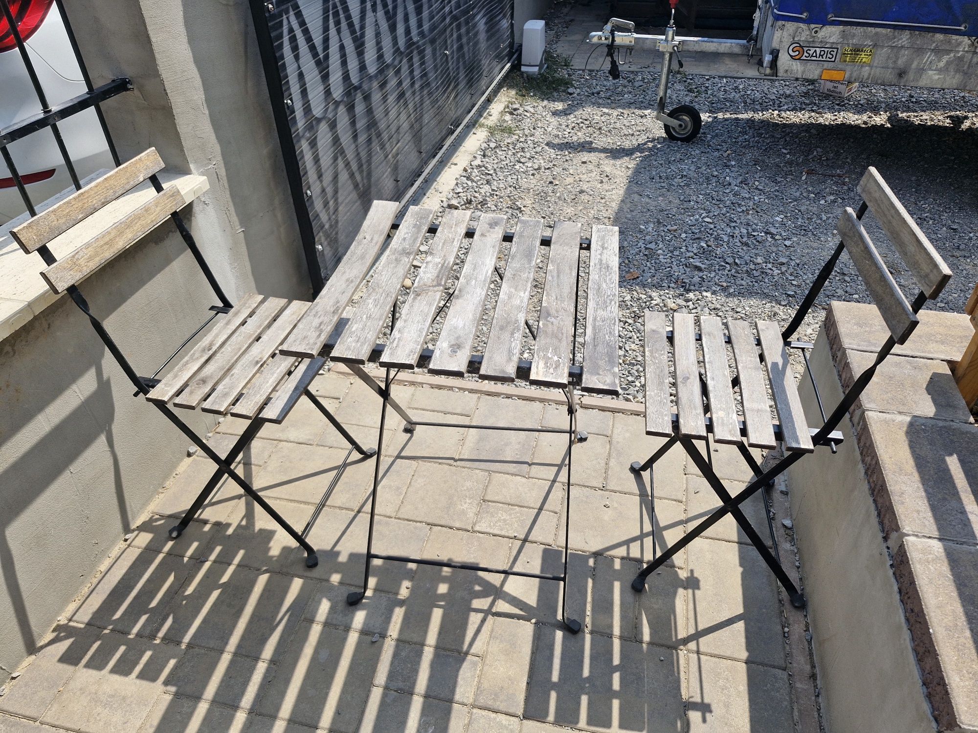 Set balcon lemn/metal