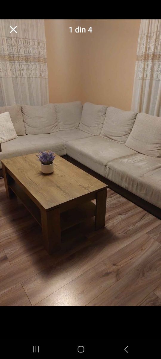 Coltar living   culoare bej+maro