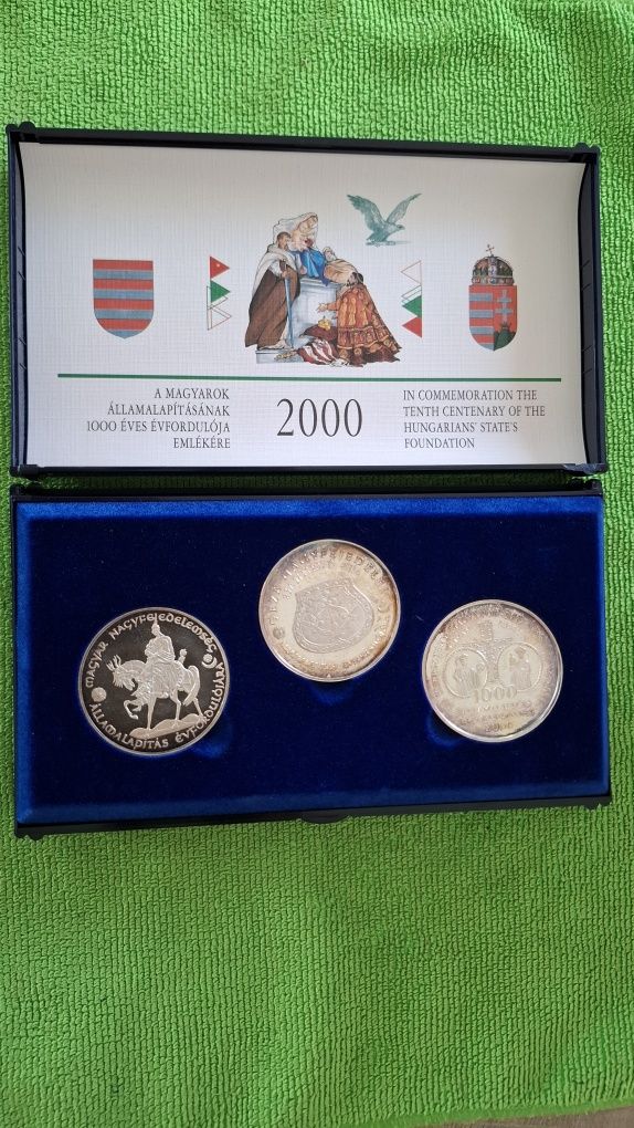 Monede 1000 de ani de la iniintarea Statului Maghiar, argint