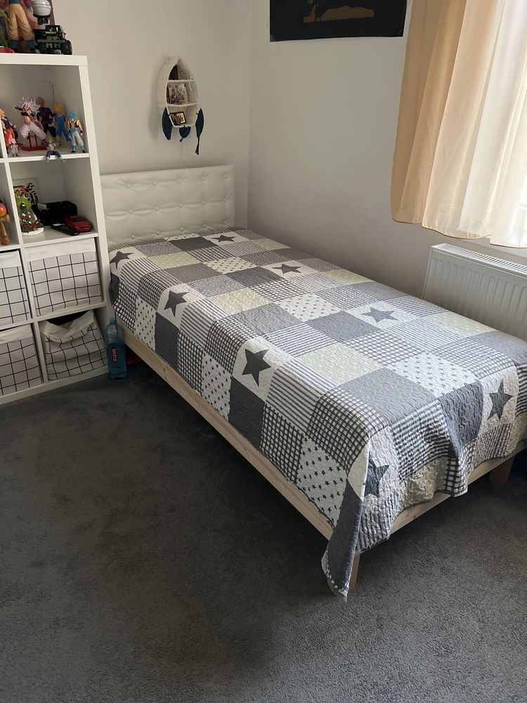 Vand Pat din lemn masiv 200 × 90 cm – solid și foarte rezistent