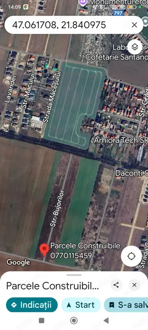 vand parcele construibile Santandrei str .Bujorilor