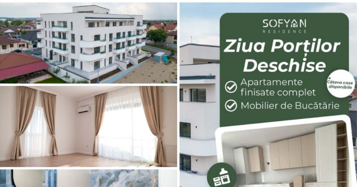 REDUCERE 5000 de euro și Rooftop Party la Sofyan Residence Sântandrei. Zilele Porților Deschise - Apartamente la cheie