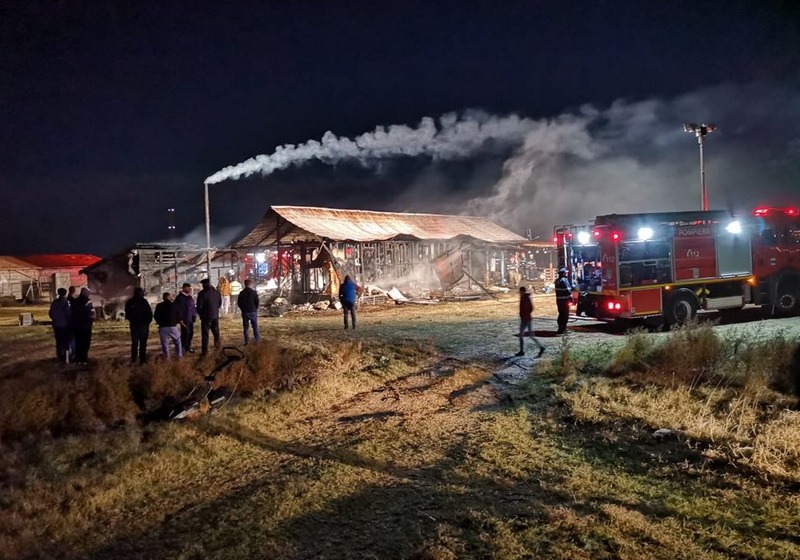 Incendiu devastator, la Sântandrei: O casă a ars din temelii! (VIDEO)