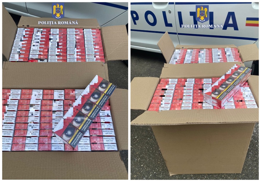 Ţigări de contrabandă găsite într-o maşină, în Sântandrei. Şoferul s-a ales cu dosar penal